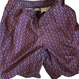 NWOT J. Speed  Trunks Purple With Boat Anchor Design Large